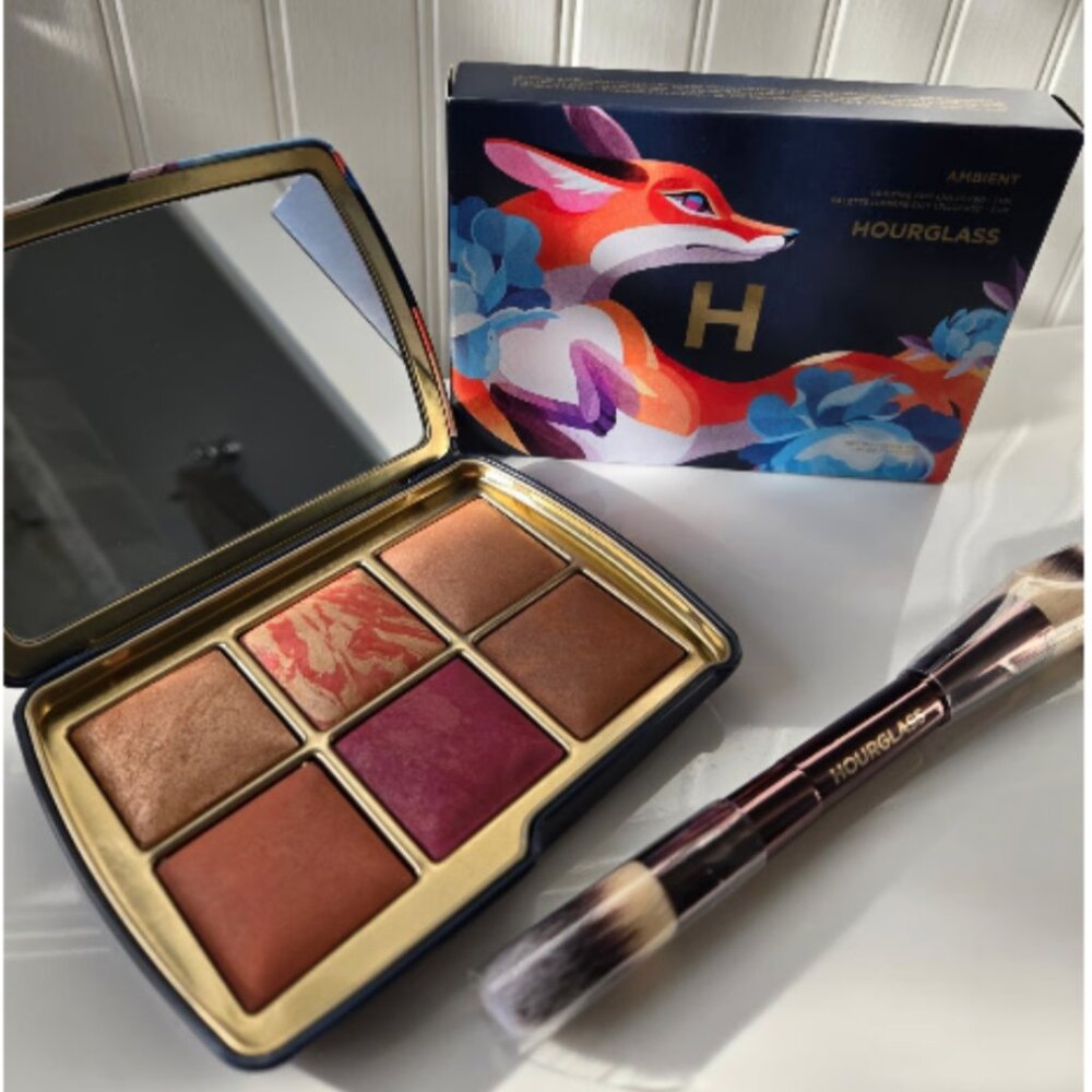 🦊 New Hourglass Ambient Lighting Edit Unlocked Palette Fox+ Dual end Brush 🦊